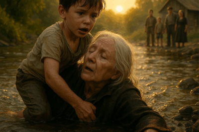 Un niño pobre salva a una anciana arrojada al río… y descubre su poderosa identidad