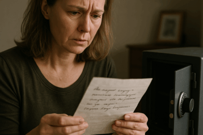 Mi Esposo Dejó una Nota: Se Lleva la Mitad, Incluso la Herencia de Mi Abuela — Abrí la Caja Fuerte
