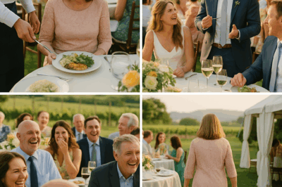 “En la boda de mi hijo, me sirvieron al final, y me dieron sobras frías. Mi hijo se rió: ‘Está acostumbrada a las sobras’. Los invitados se unieron a la risa… pero el correo electrónico que le envié a la mañana siguiente lo dejó temblando.”