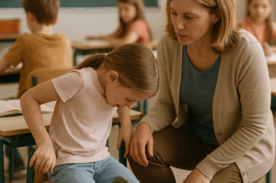 El secreto manchado: La llamada al 911 de una maestra de tercer grado salva a una niña de un abuso brutal tras descubrir una pista aterradora en sus pantalones, desentrañando una pesadilla y exponiendo la impactante traición de una madre que terminó en un enfrentamiento en los tribunales.