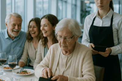 La familia de mi hija “olvidó” su cartera a propósito… y TODA la mesa se rió mientras yo pagaba otra vez — pero lo que hice al final de la cena los dejó MUDOS…