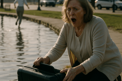 Vi a mi nuera lanzar una MALETA al lago y salir huyendo… Cuando la saqué del agua y la abrí, LO QUE HABÍA DENTRO ME DEJÓ HELADA DEL TERROR…