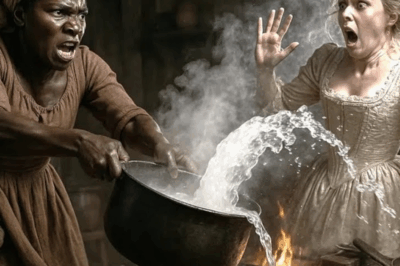 La señora amenazó con verter agua hirviendo sobre un niño y fue desfigurada por la cocinera esclava.