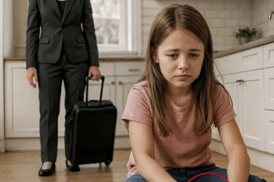 Volví de viaje un día antes… y encontré a mi hija de nueve años sola en casa, de rodillas en la cocina, fregando el suelo con un trapo porque mis suegros pensaban que “necesitaba ser castigada”.