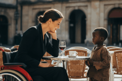 El niño negro pobre le preguntó a la millonaria paralizada: “¿Puedo curarla a cambio de esa comida sobrante?” Ella sonrió – y entonces todo cambió…