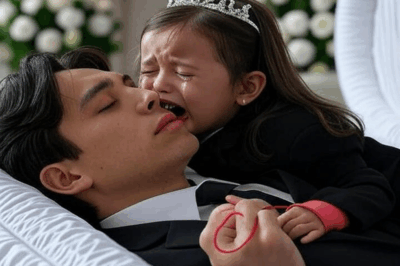 Una niña abrazó a su padre en el ataúd espeluznante.