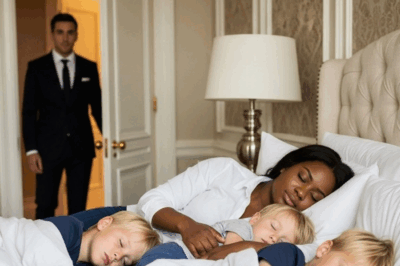 Ninguna niñera sobrevivía un día con los trillizos del multimillonario… Hasta que la mujer negra llegó e hizo lo que nadie pudo