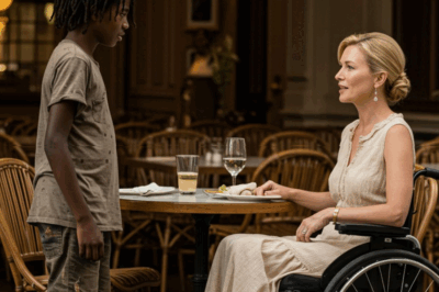 El niño negro pobre le preguntó a la millonaria paralizada: “¿Puedo curarla a cambio de esa comida sobrante?” Ella sonrió – y entonces todo cambió…