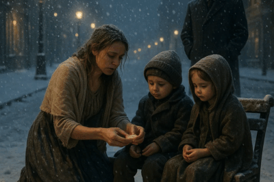 Sus manos temblaban al partir el último pan con sus hijos… sin saber que un millonario la observaba.