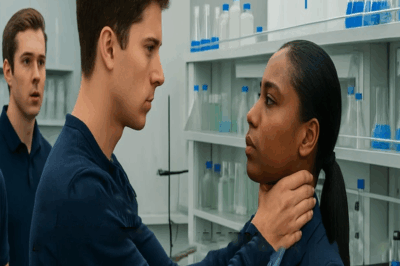 Matón racista ataca a maestra negra en el laboratorio, sin saber que su pasado militar lo destruiría