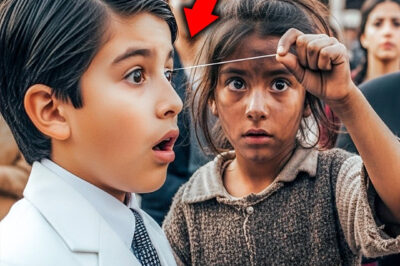 El hijo del millonario era ciego hasta que una niña sacó algo de sus ojos que nadie imaginaba. Era un mediodía cálido en la plaza del pueblo.