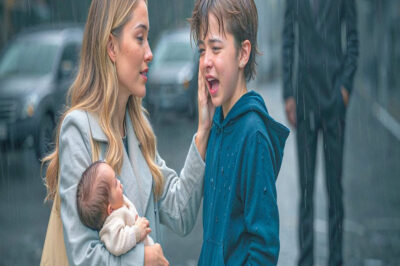 MADRE HUMILDE CONSUELA A UN NIÑO LLORANDO… SIN SABER QUE SU PAPÁ MILLONARIO LA ESTABA MIRANDO…