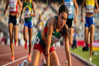 El estadio quedó en silencio cuando la joven mexicana cayó… y estalló al cruzar la meta herida