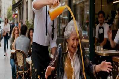 EMPLEADO ARROJÓ LA COMIDA A LA ANCIANA, PERO 10 MINUTOS DESPUÉS LLEGÓ SU ESPOSO Y TODOS EN SHOCK