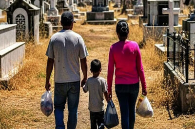 Familia sin hogar se mudó a un cementerio abandonado y lo que vio la dejó helada…