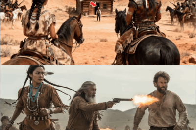 Doscientos guerreros apaches rodearon la cabaña — pero la hija del jefe solo miraba al vaquero.