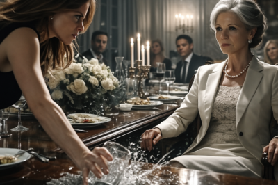 Cuando mi nuera estampó el vaso contra la mesa, el estallido de agua y cristales me golpeó como una humillación calculada. Me sostuvo la mirada con un desprecio frío mientras escupía: “La servidumbre obedece. Si no sabes tu lugar, te echo de esta casa.” Yo no dije nada