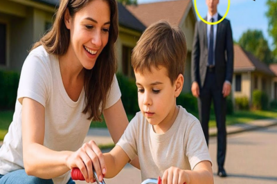 UNA JOVEN ENSEÑA A UN NIÑO A ANDAR EN BICI… UN MILLONARIO LOS OBSERVA Y SE ENAMORA