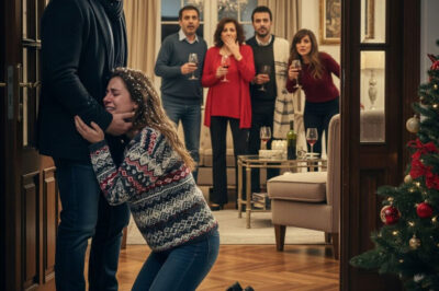 Llegué en Navidad sin avisar, pero nada me preparó para verla allí, temblando bajo la nieve, abandonada por la familia de su propio marido. La tomé en mis brazos mientras dentro todos reían frente a la chimenea. Empujé la puerta, el silencio cayó de golpe y dije, con la voz helada como la noche: “No volveré a permitir esto.” Y entonces… todo estalló.