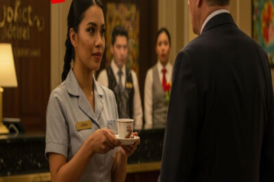 EN LA RECEPCIÓN, NADIE ENTENDÍA AL MILLONARIO ALEMÁN.. HASTA QUE LA LIMPIADORA OFRECIÓ TÉ EN ALEMÁN