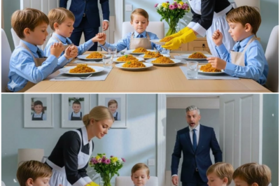 Millonario llega sin avisar a la hora del almuerzo… y no puede creer lo que ve…